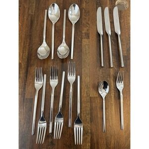 Lot of Villeroy & Boch "New Wave" 15 Piece Stainless Steel Flatware Set (READ)